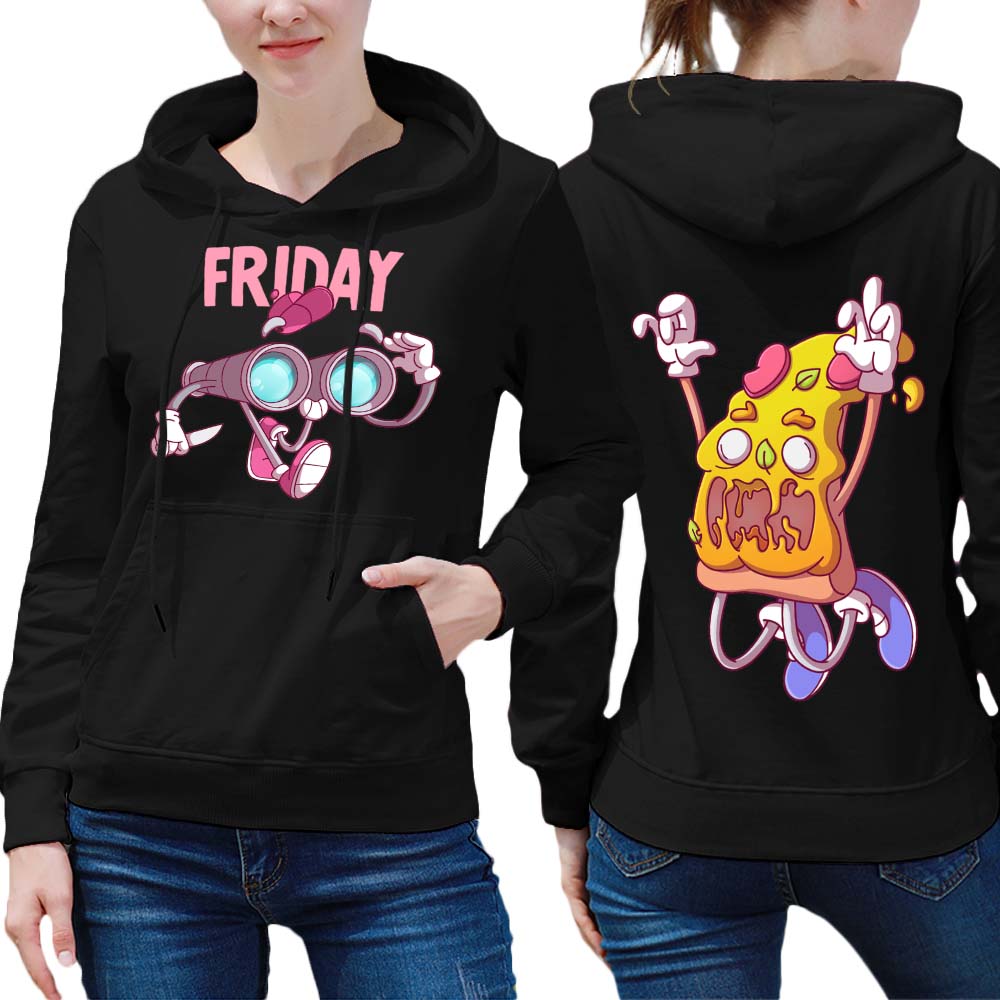 DTG 255gsm Cotton Women's Hoodie with Pocket (Dual-sided Printing)
