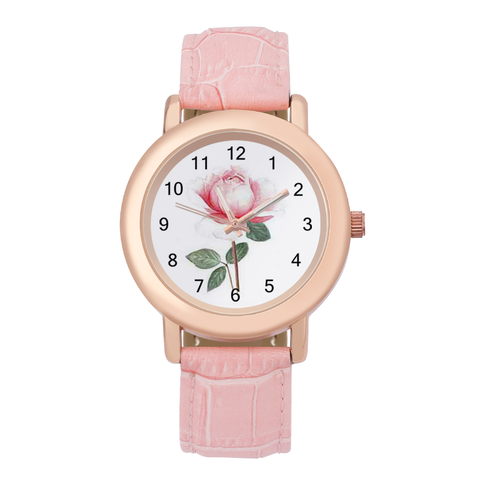 Ladies Watch with PU Leather Band