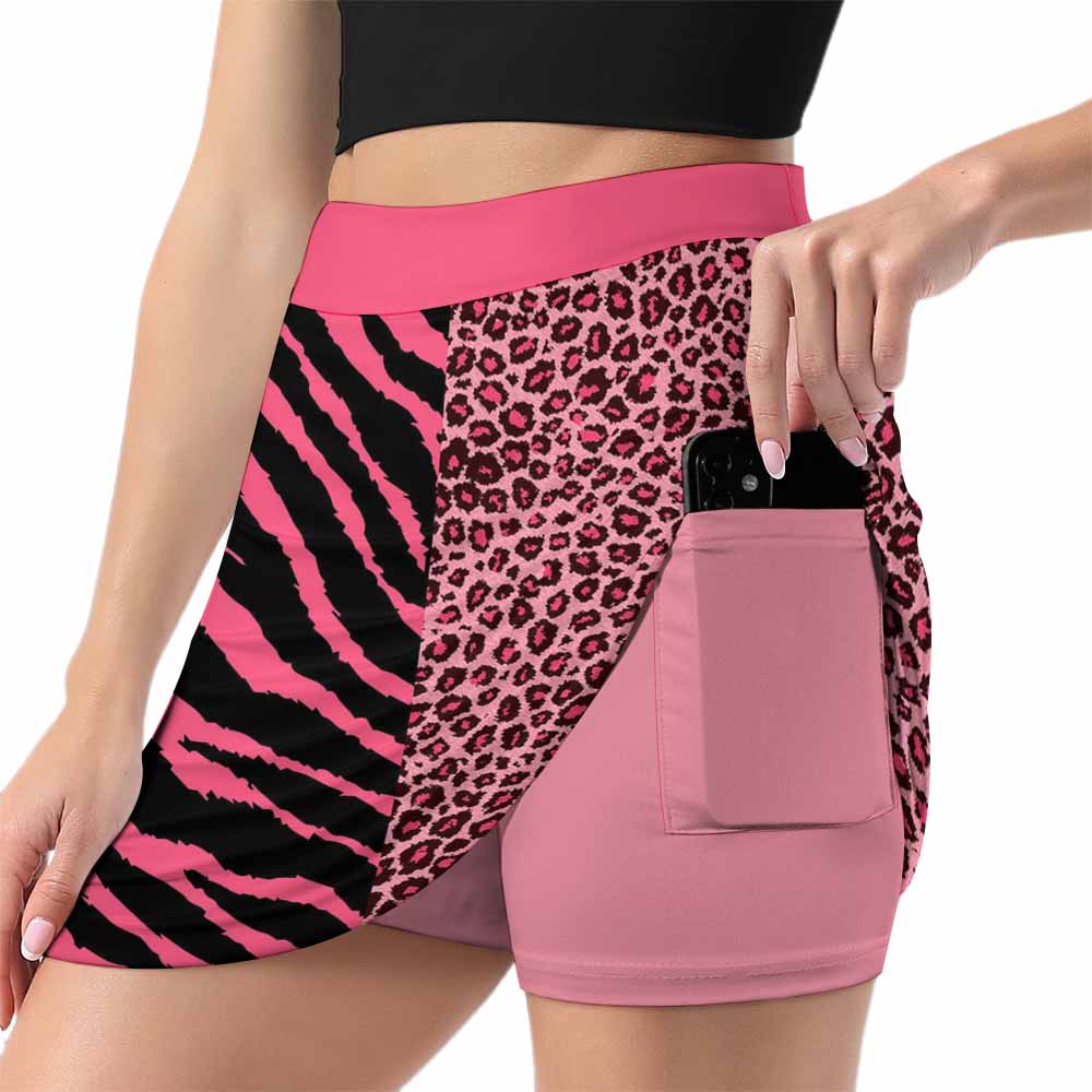 Anti-peep Skort with Pocket(All-over Printing)