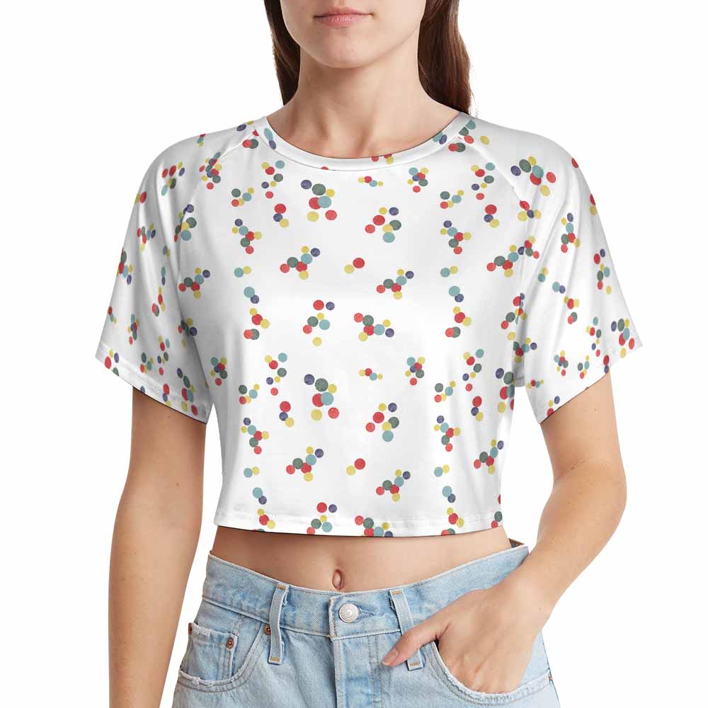 Short Sleeve Navel Shirt Baby Tee(All-Over Printing)