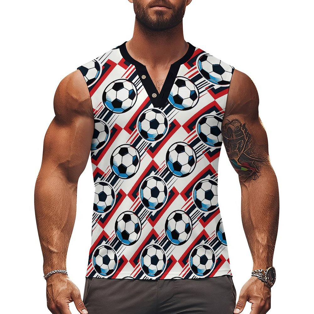 200gsm Henley Neck Vest(All-Over Printing)