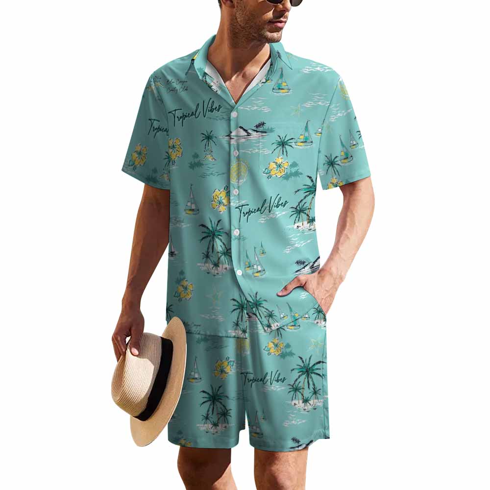 Short Sleeve Shirt and Shorts Set(All-Over Printing)