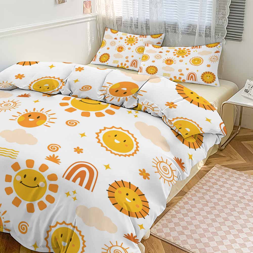 3-Piece Bedding Set-90"x90"/ 229x229cm (Dual-sided Printing)