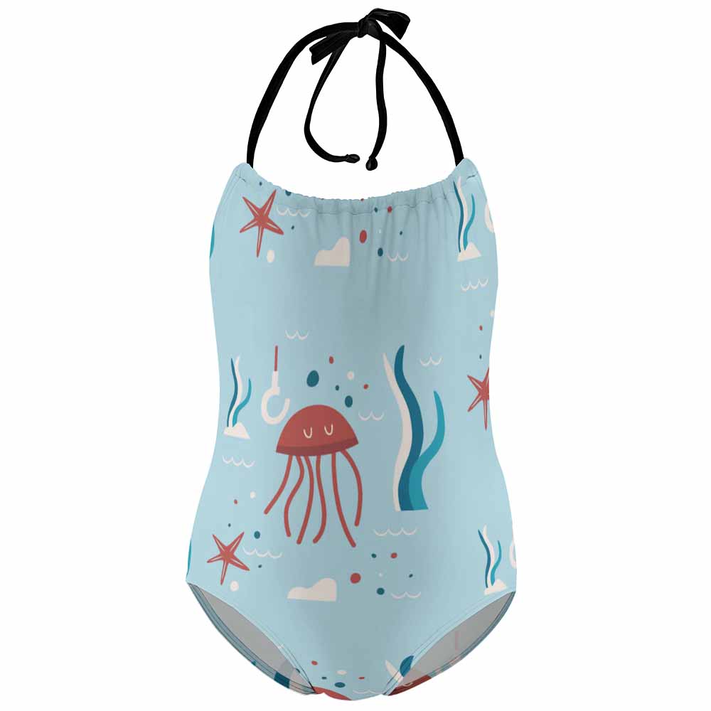 One-piece Sport Swimsuit for Girls(All-Over Printing)