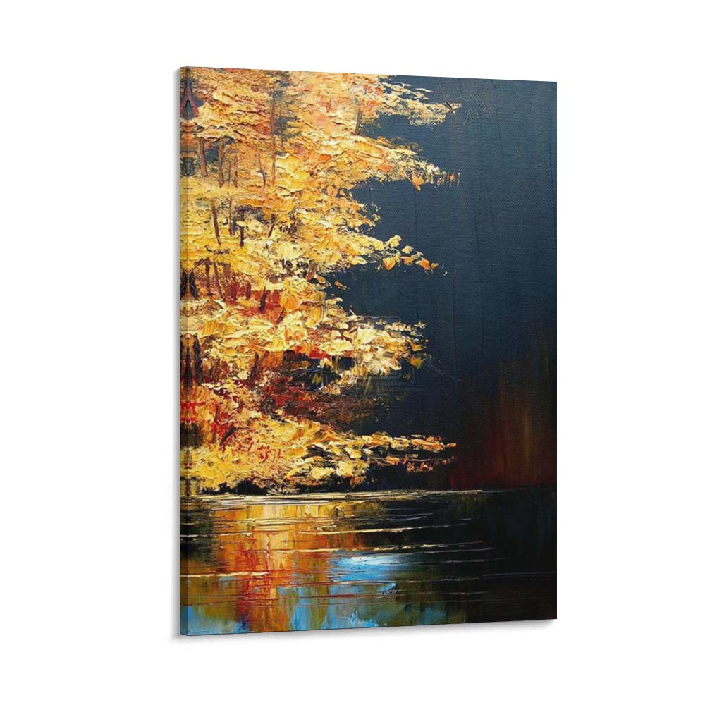 Modern Framed Canvas Wall Art Print–Large Wooden Frame for Living Room