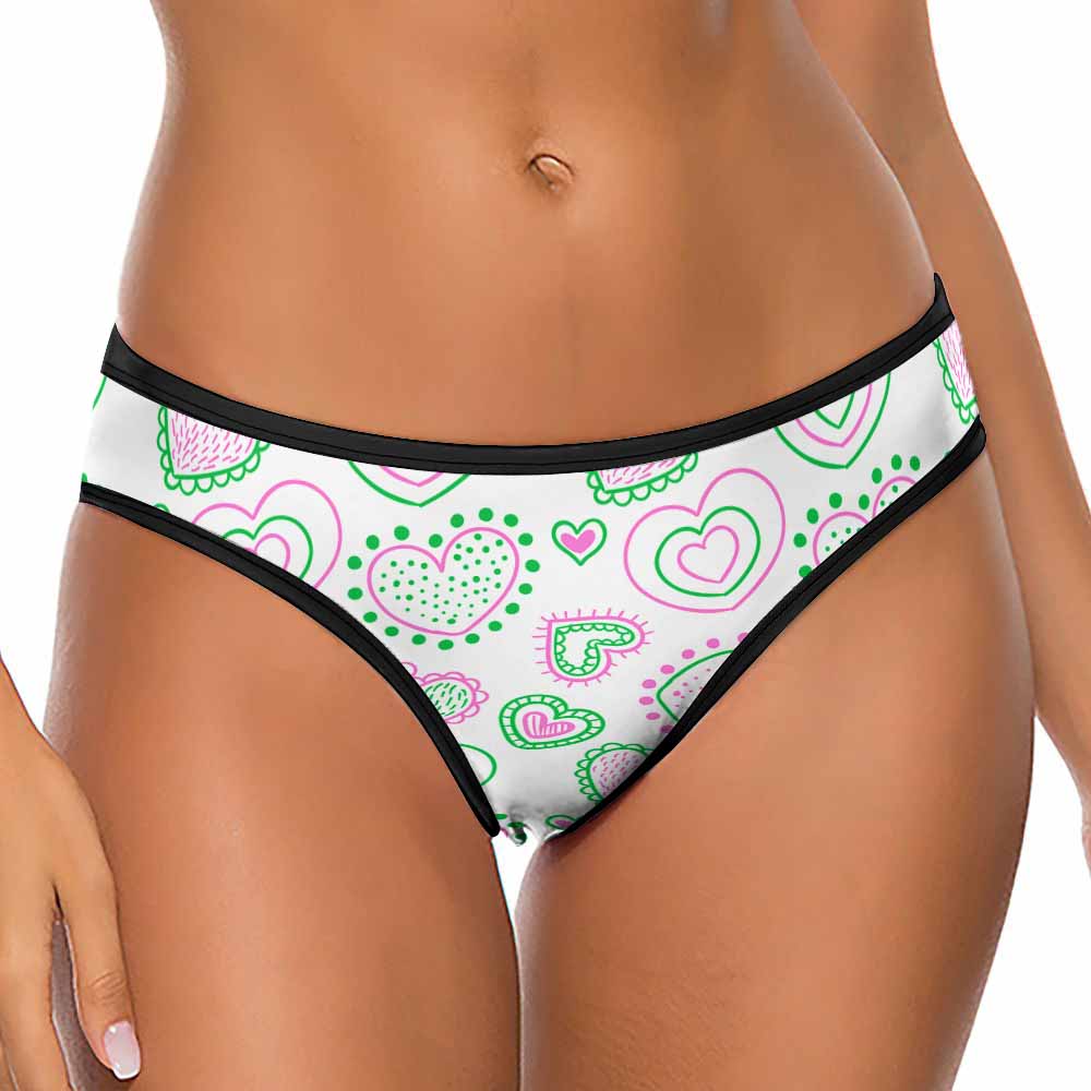 Ice Silk Women Underwear Thongs(All-Over Printing)