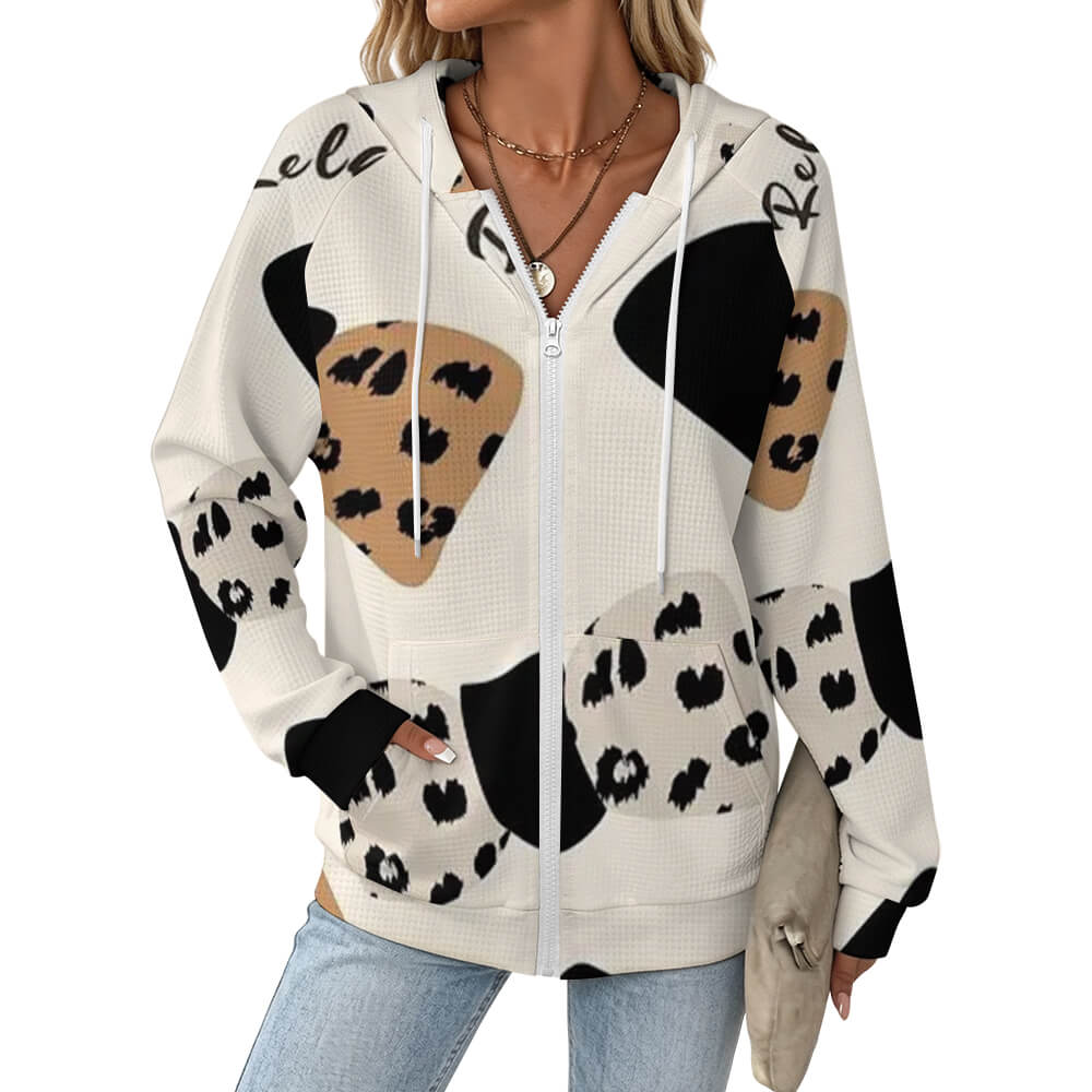 220gsm Hoodie Zipper Sweater(All-Over Printing)