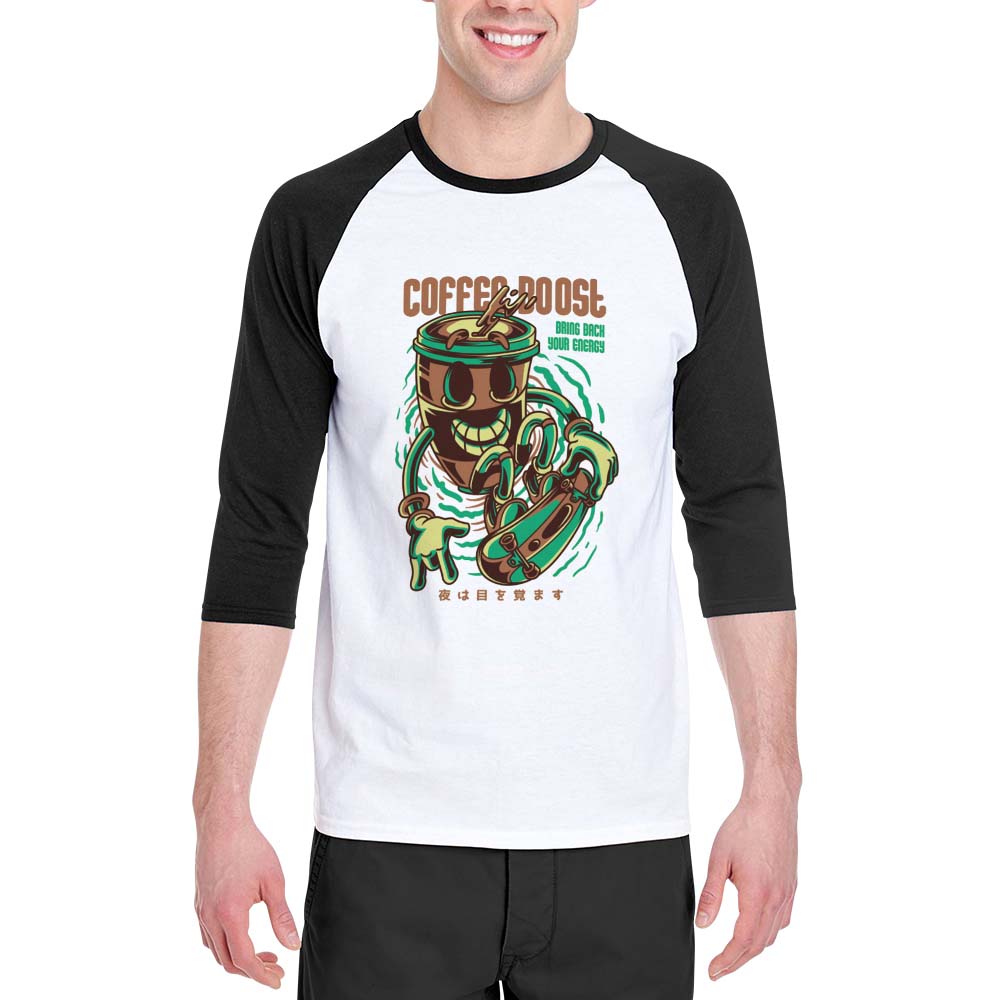 DTG 150gsm Raglan Men's 3/4 Sleeve Shirt