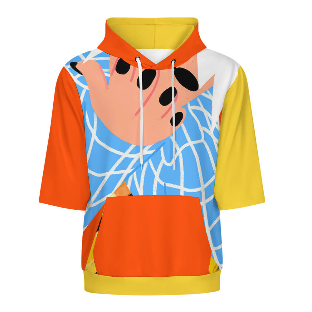280gsm Half Sleeve Hoodie(All-Over Printing)