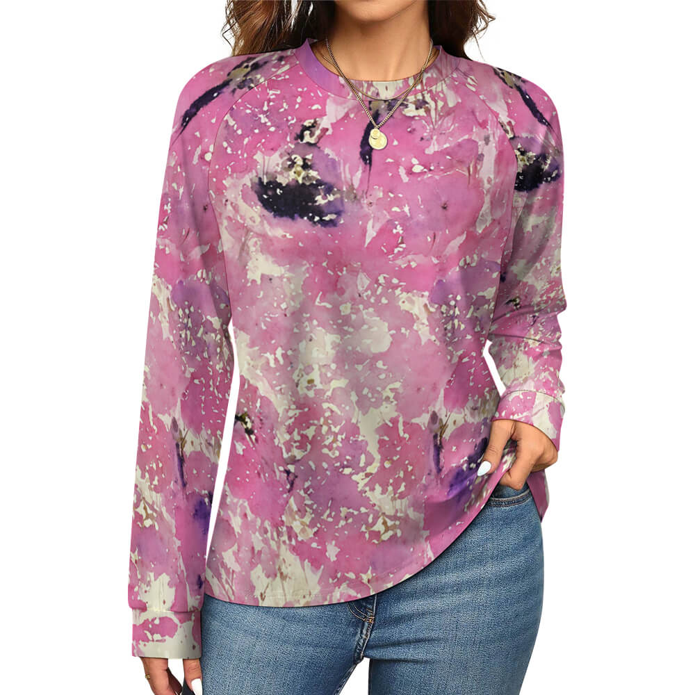 Long-Sleeve Raglan T-Shirt for Women(All-Over Printing)