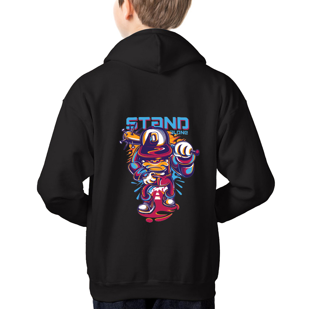 DTG 260gsm Cotton Hoodie for Teens (Back Printing)