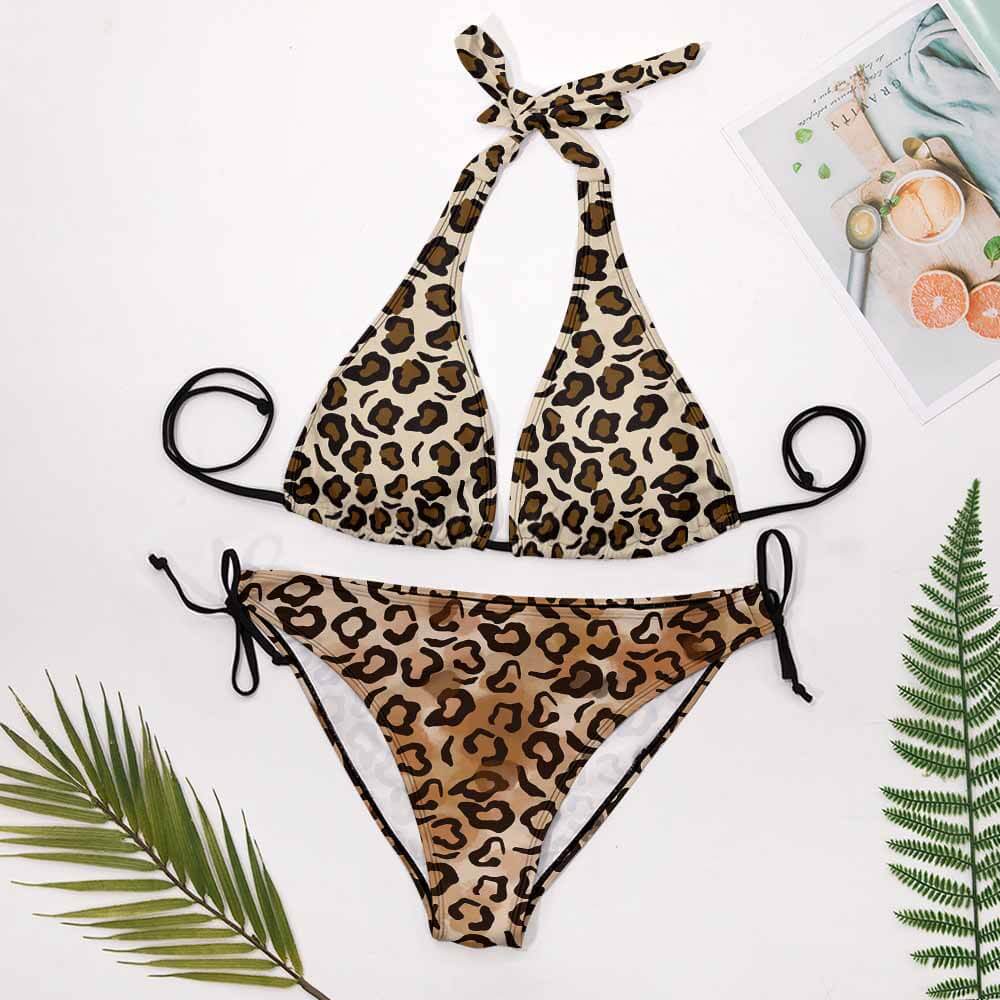 Two Piece Halter Swimsuit(All-Over Printing)