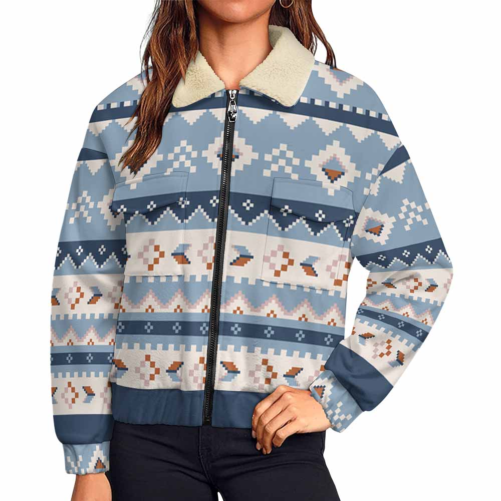 Polar Fleece Double-Zip Jacket(All-Over Printing)