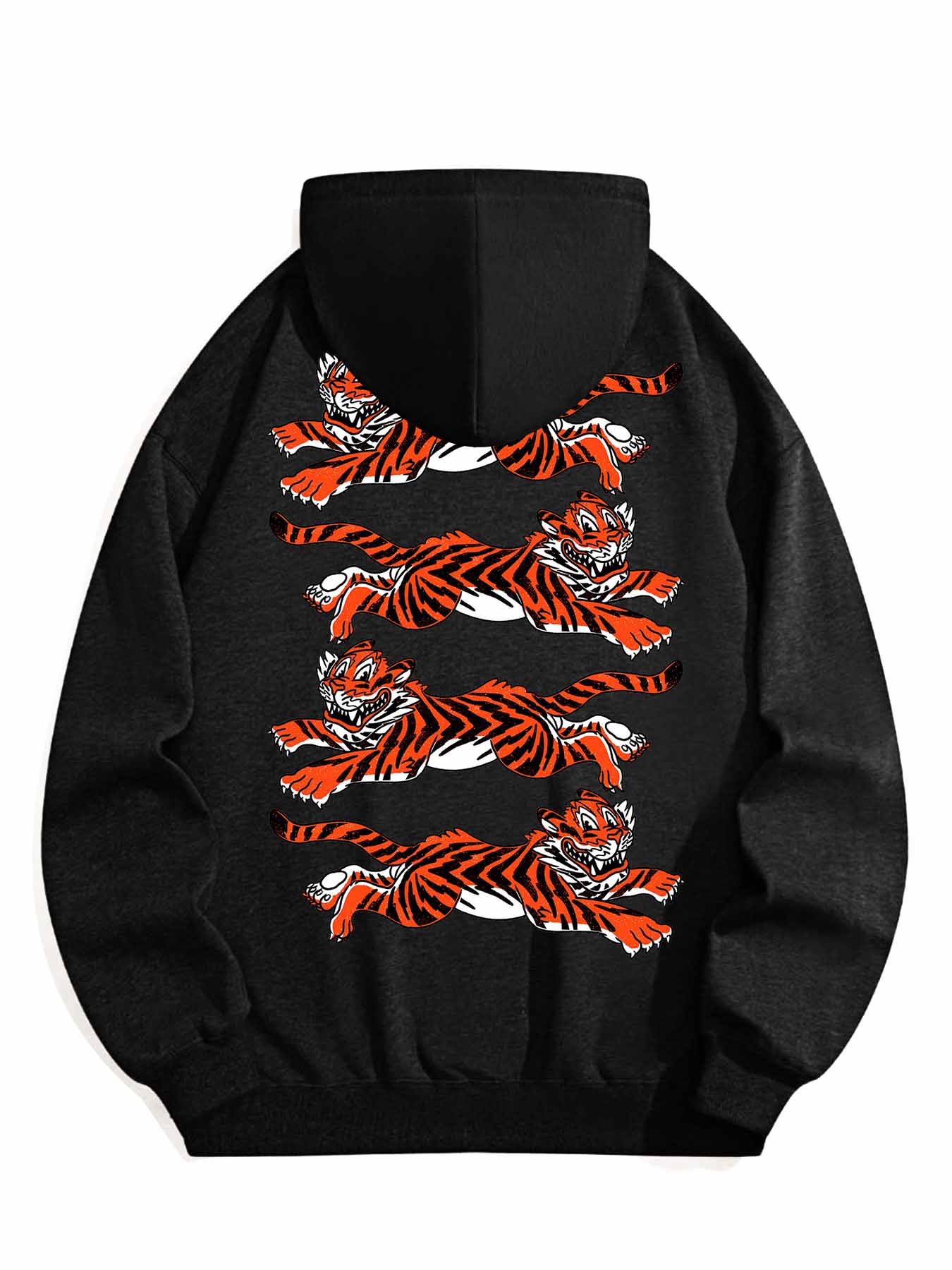 DTF 180gsm Cotton Hooded Sweatshirt with Drawstring-Pullover Shirts(Back Printing)