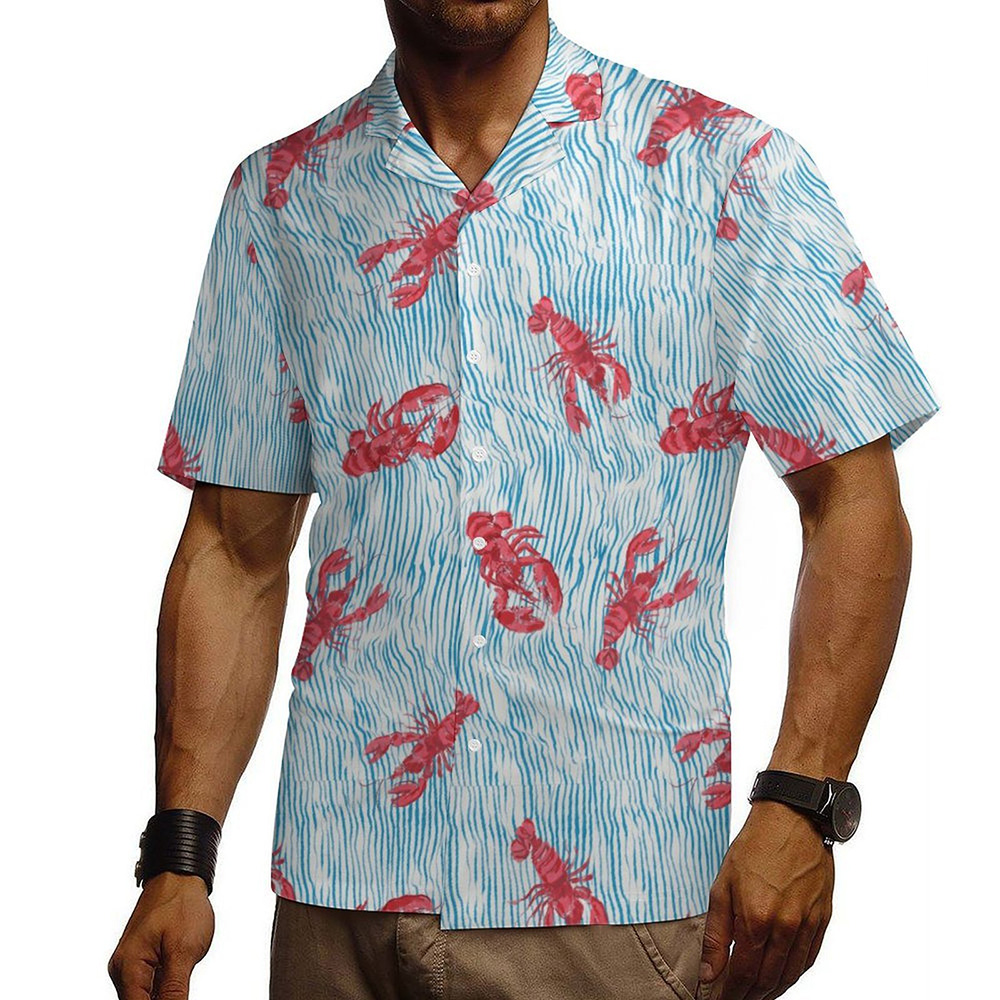 DTG 110gsm Cotton Cuban Collar Shirt For Men(All-Over Printing)