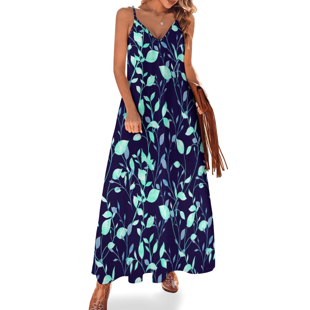 Ankle-length Slip Dress(All-Over Printing)
