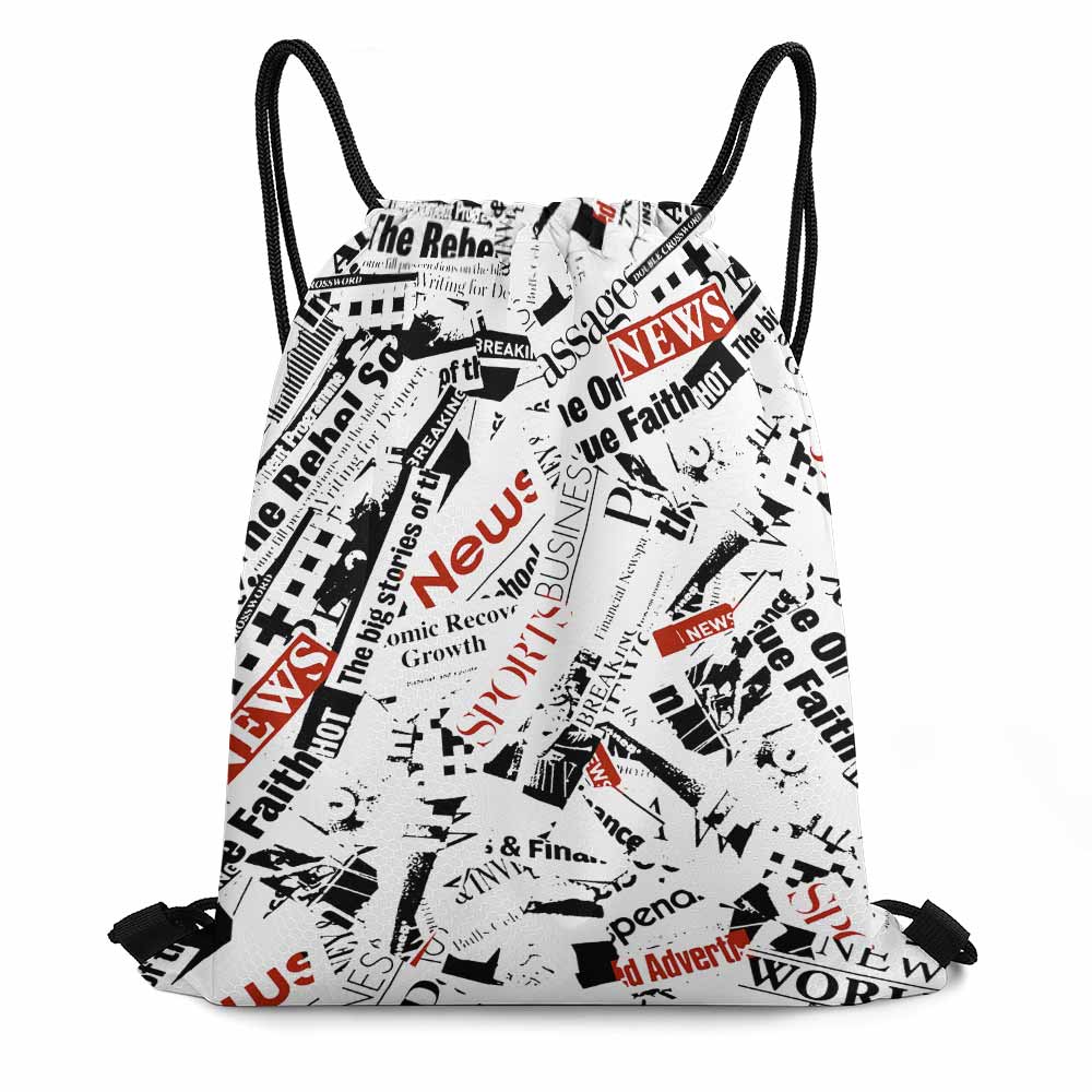 Custom Drawstring Bags with Waffle Cloth Designs