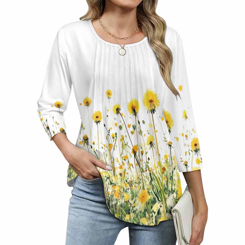 200gsm Women's 3/4 Sleeve Top(All-Over Printing)
