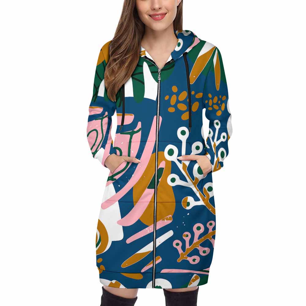 230gsm Full Zipper Long Sleeve Hoodie(All-Over Printing)