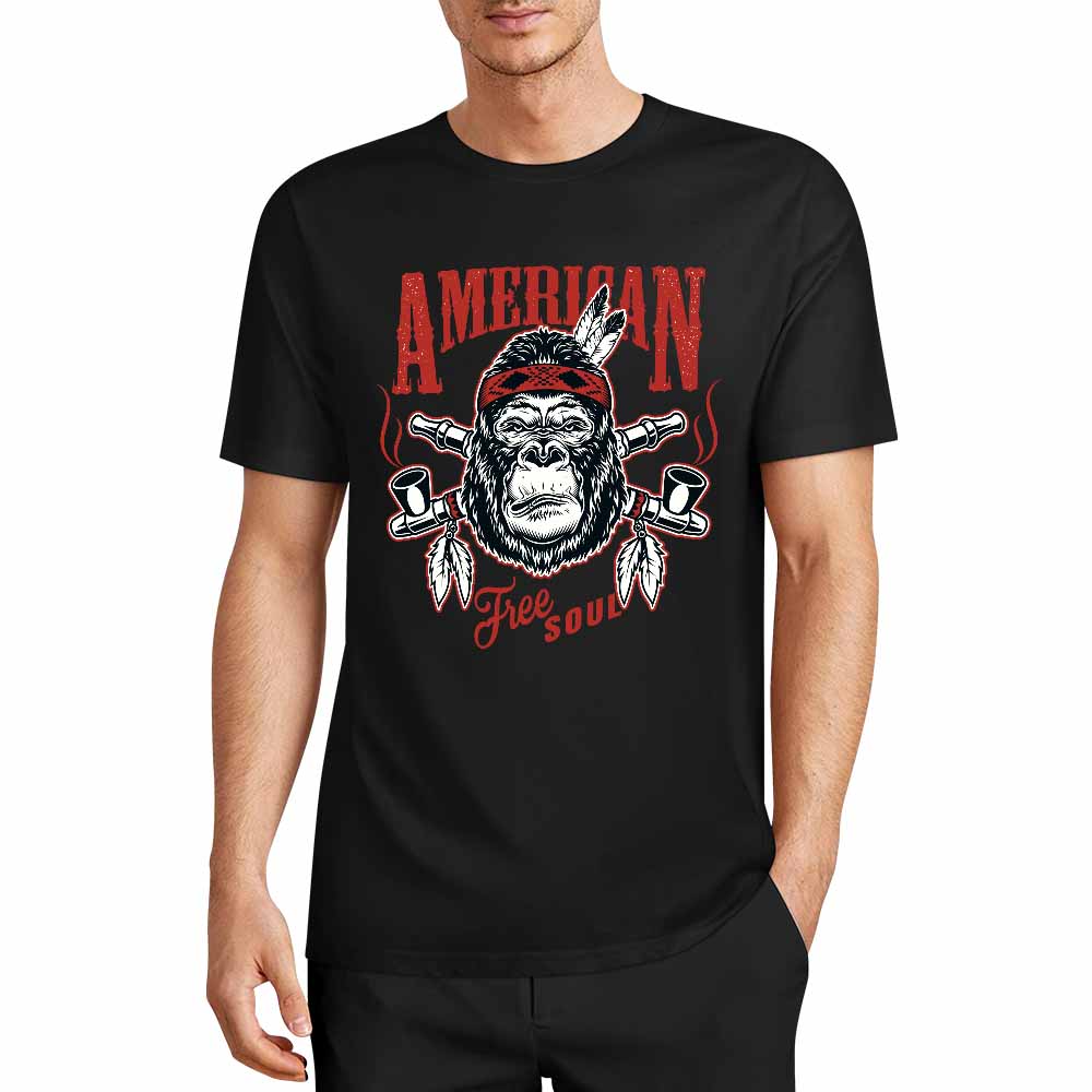 DTF 160gsm Cotton Men's Short Sleeve T-shirt (Front Printing)