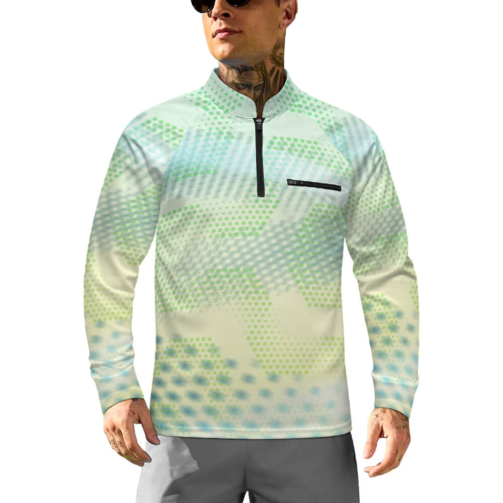 140gsm Stand-up Collar Fishing Hoodie(All-Over Printing)