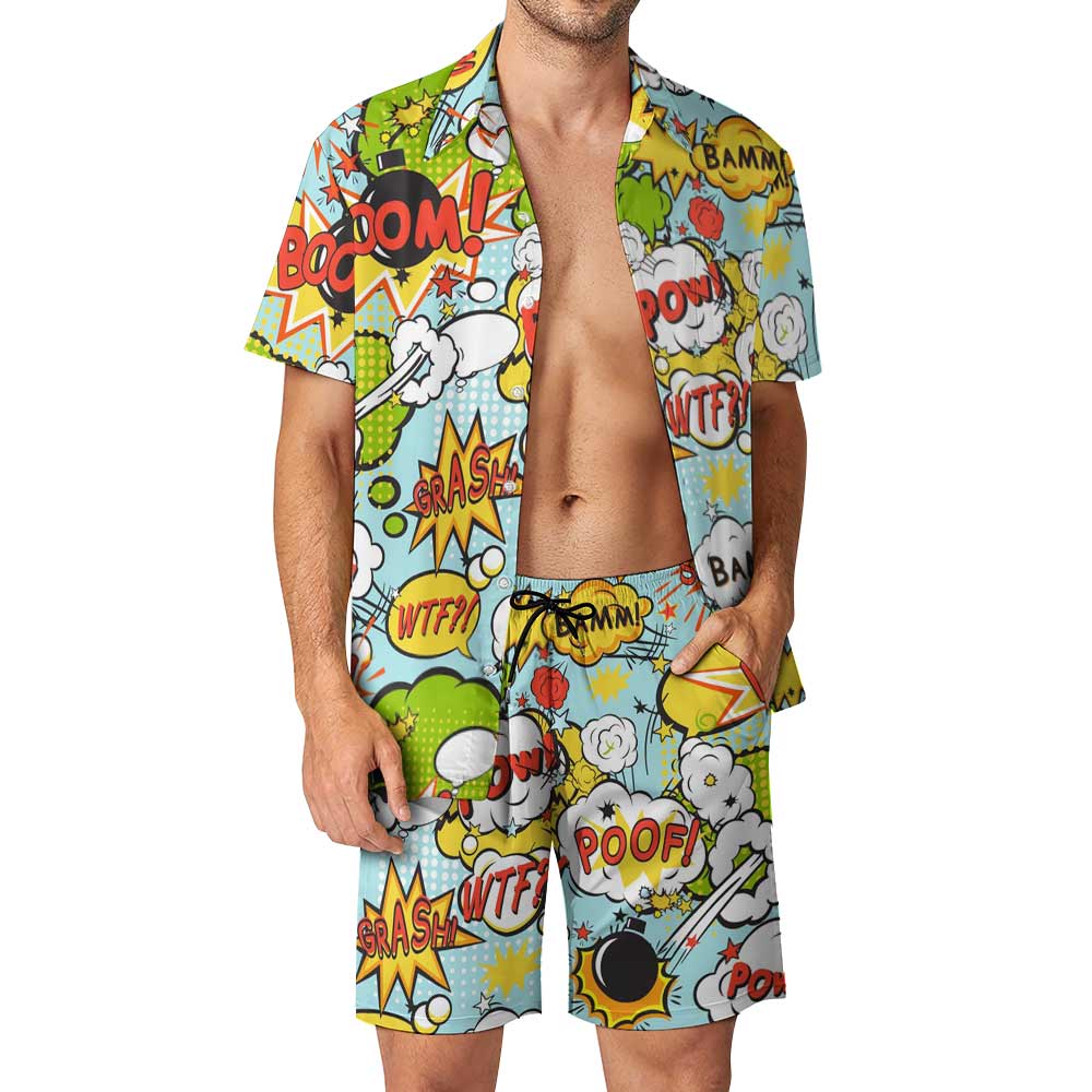 Hawaiian Print Suits for Men (All-Over Printing)