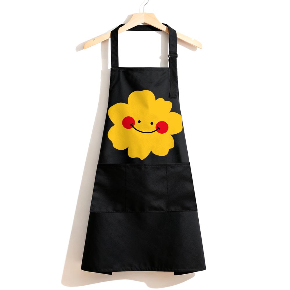 Adult Waterproof Apron with Three Pockets(One-sided Printing)