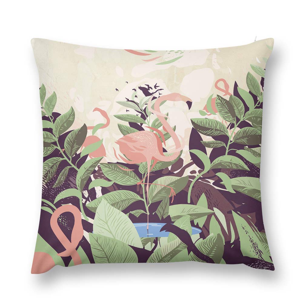 Short Plush Pillow Cover(Dual-sided Printing)