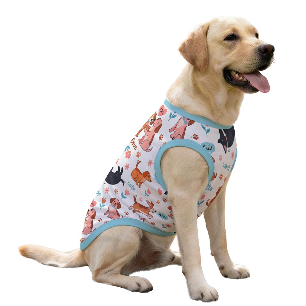 Plus Size Ice Silk Pet Tank Top(All-Over Printing)