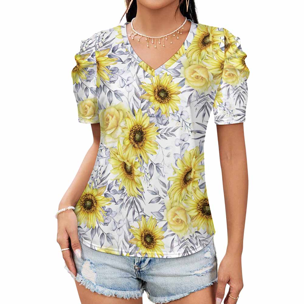180gsm Puff Short Sleeve Top(All-Over Printing)