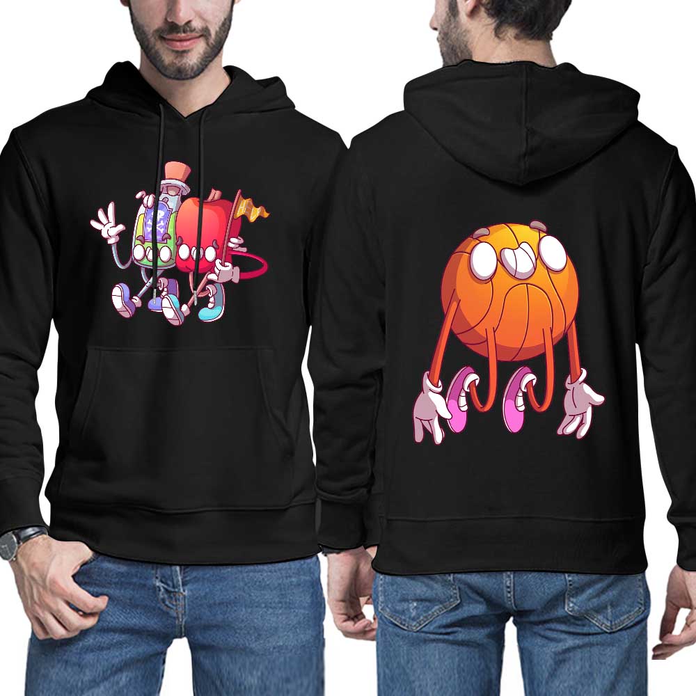 DTG 255gsm Men's Hoodie with Pouch (Dual-sided Printing)