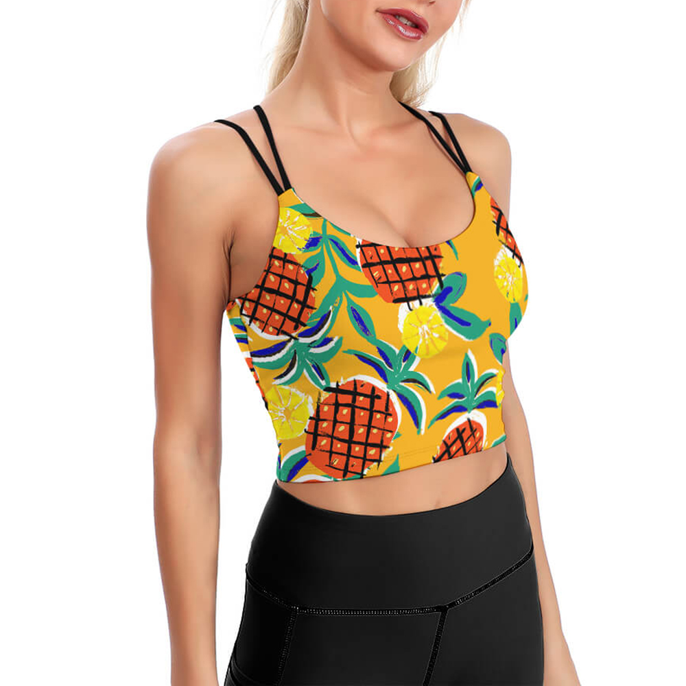 Workout Crop Yoga Tank Top(All-Over Printing)