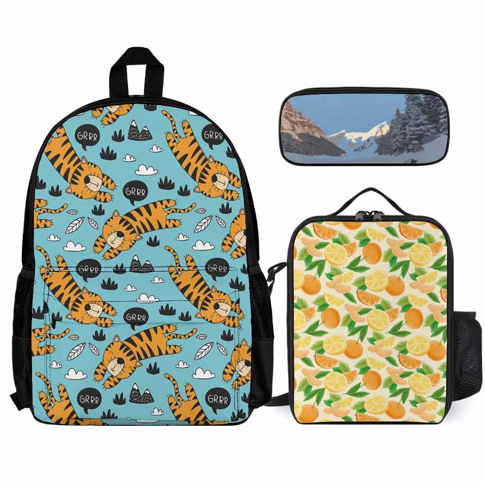 Set of 3 Bags (Shoulder Bag Lunch Bag & Pencil Pouch)