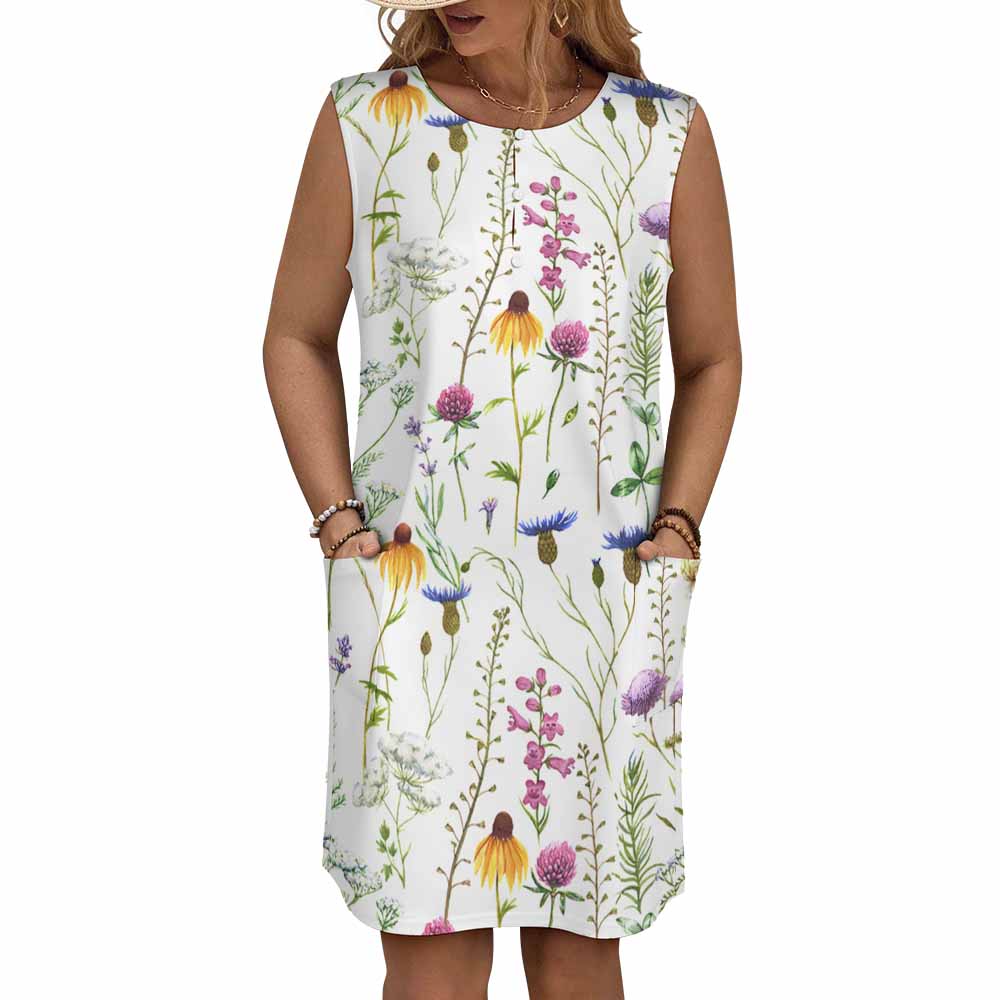 250gsm Tank Top Pocket Dress(All-Over Printing)