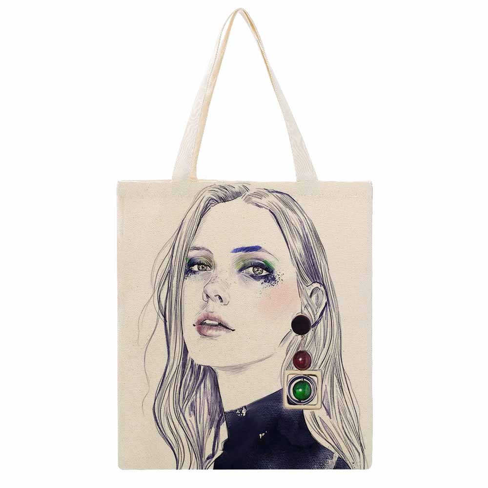 Martin Canvas Tote Handbag with Dual-sided Printing