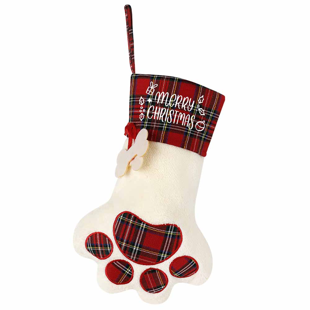 DTF Pet Cat Dog Claw Christmas Stocking
