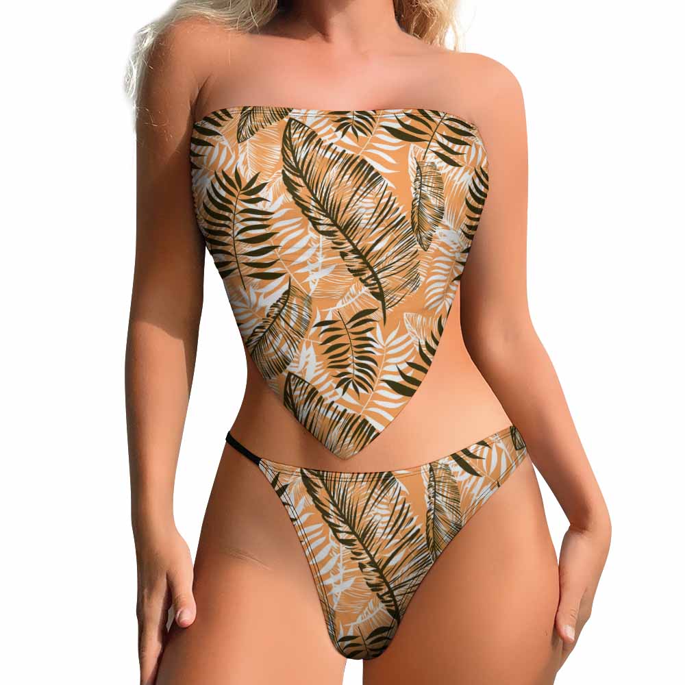 Chic Strapless Bandana Style Bikini(All-Over Printing)