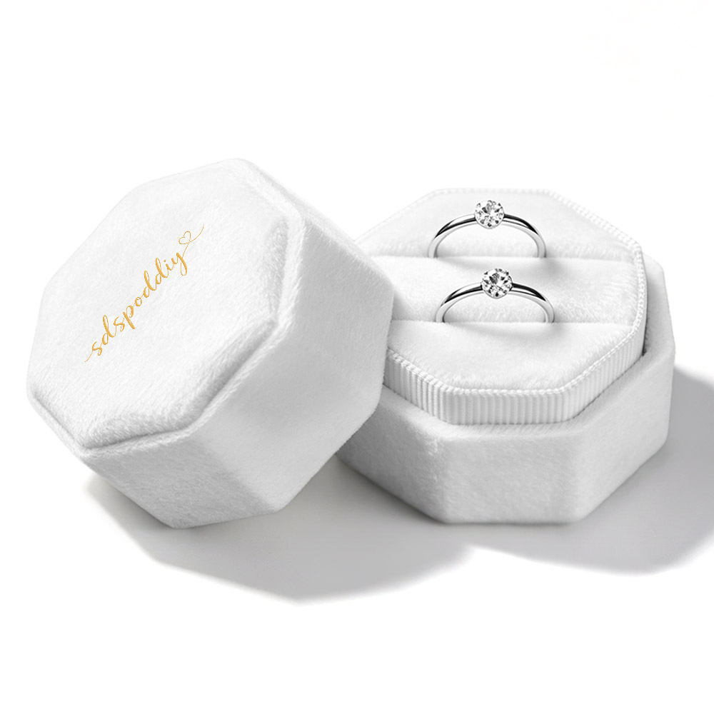 Velvet Octagonal Ring Box(One-sided Printing)