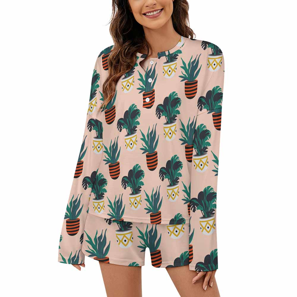 200gsm Women's Loungewear Pajama Set(All-Over Printing)