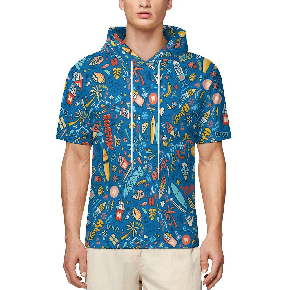 280gsm Men's Mid Sleeved Hoodie(All-Over Printing)