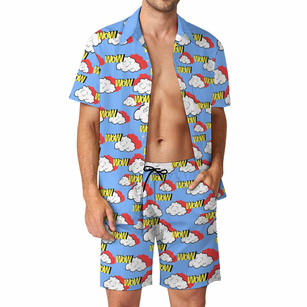 Men's Satin Pajama Set(All-Over Printing)