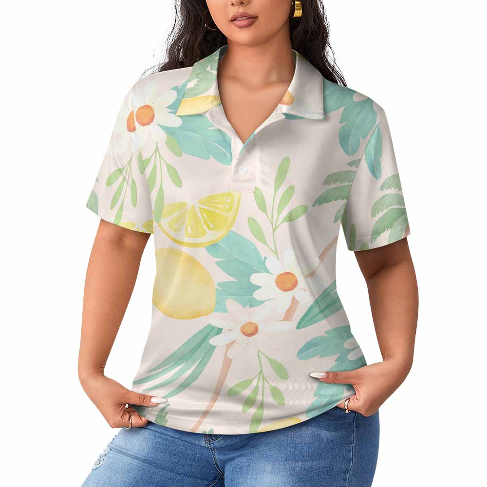 Women’s Straight POLO Shirt (All-Over Printing)