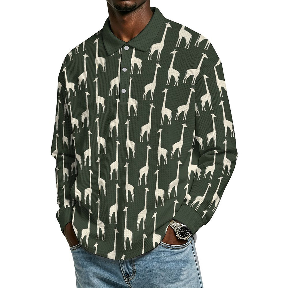 220gsm Button Collared Sweatshirt(All-Over Printing)
