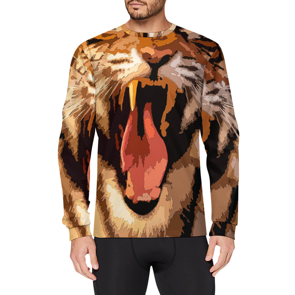 Men's Workout Top Long Sleeve(All-Over Printing)
