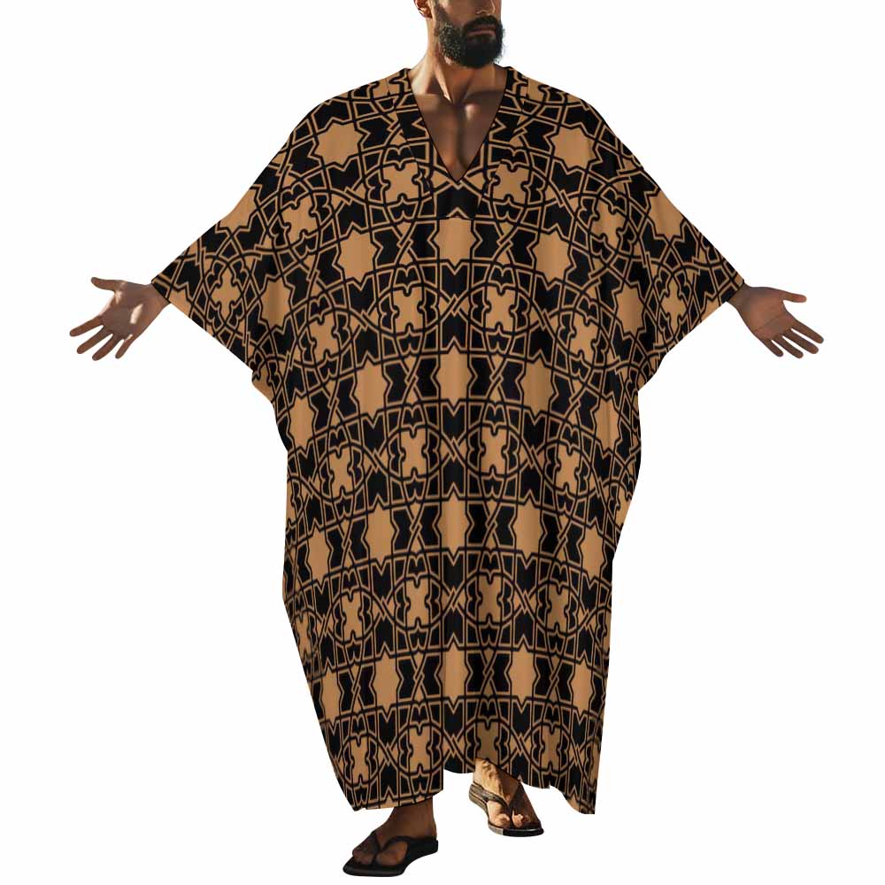 100gsm Middle Eastern Style Butterfly Sleeve Kaftan(All-Over Printing)