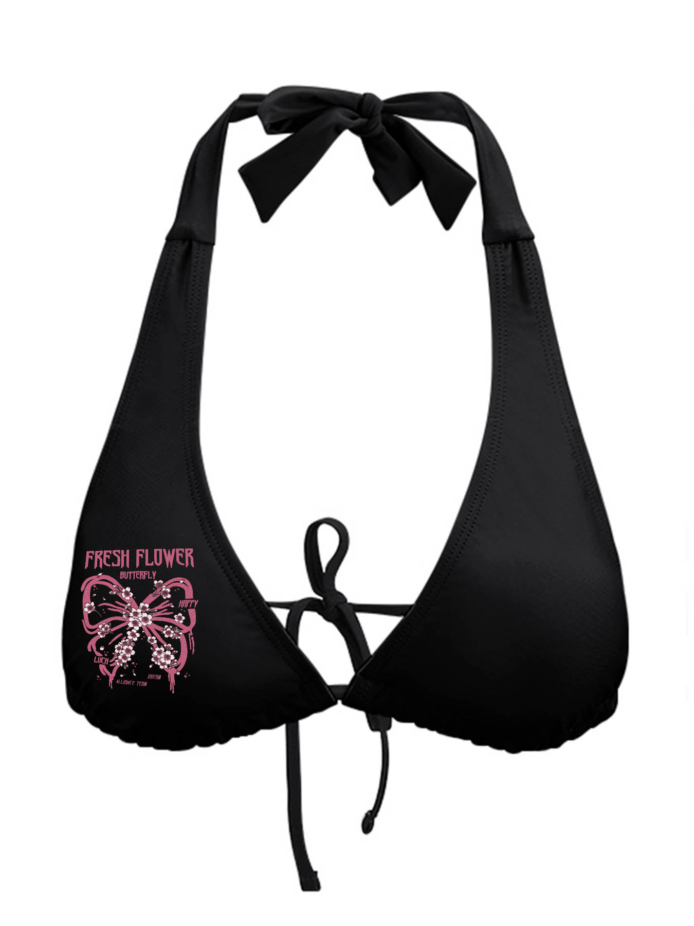 DTF 200gsm Halter Tie Bikini Top(Front Printing)