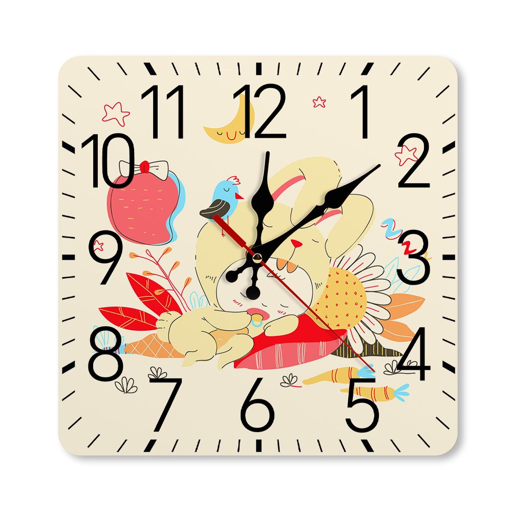 Square Wall Clock-9.8"x9.8"/25x25cm