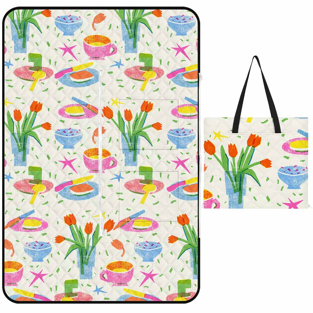 Zipper Foldable Picnic Mat-59"x39"/150x100cm