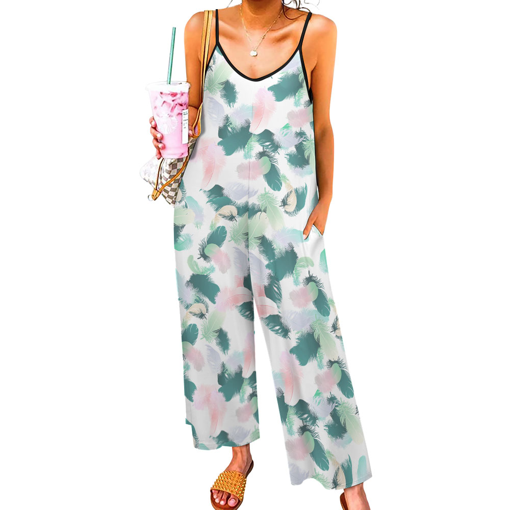 Suspender Jumpsuit(All-Over Printing)