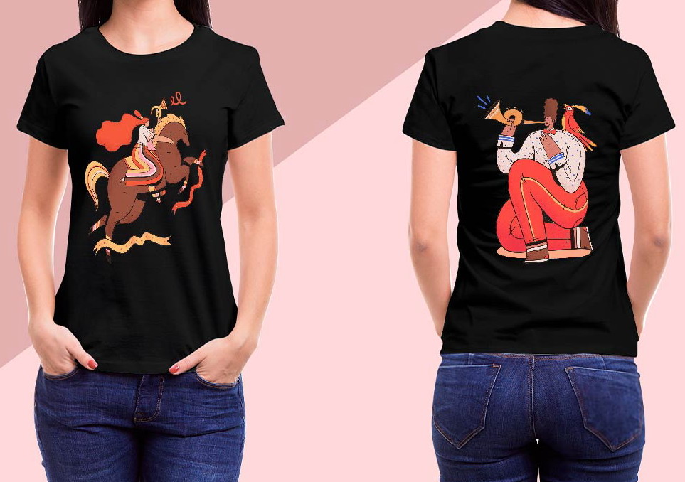 DTG 150gsm Custom Personalized T-Shirts-Dual-Sided Printing
